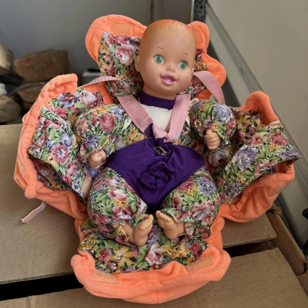 Up Up & Away Kinder-Garden Baby Doll Bottle 1999 Vintage Green Eyes Orange hair